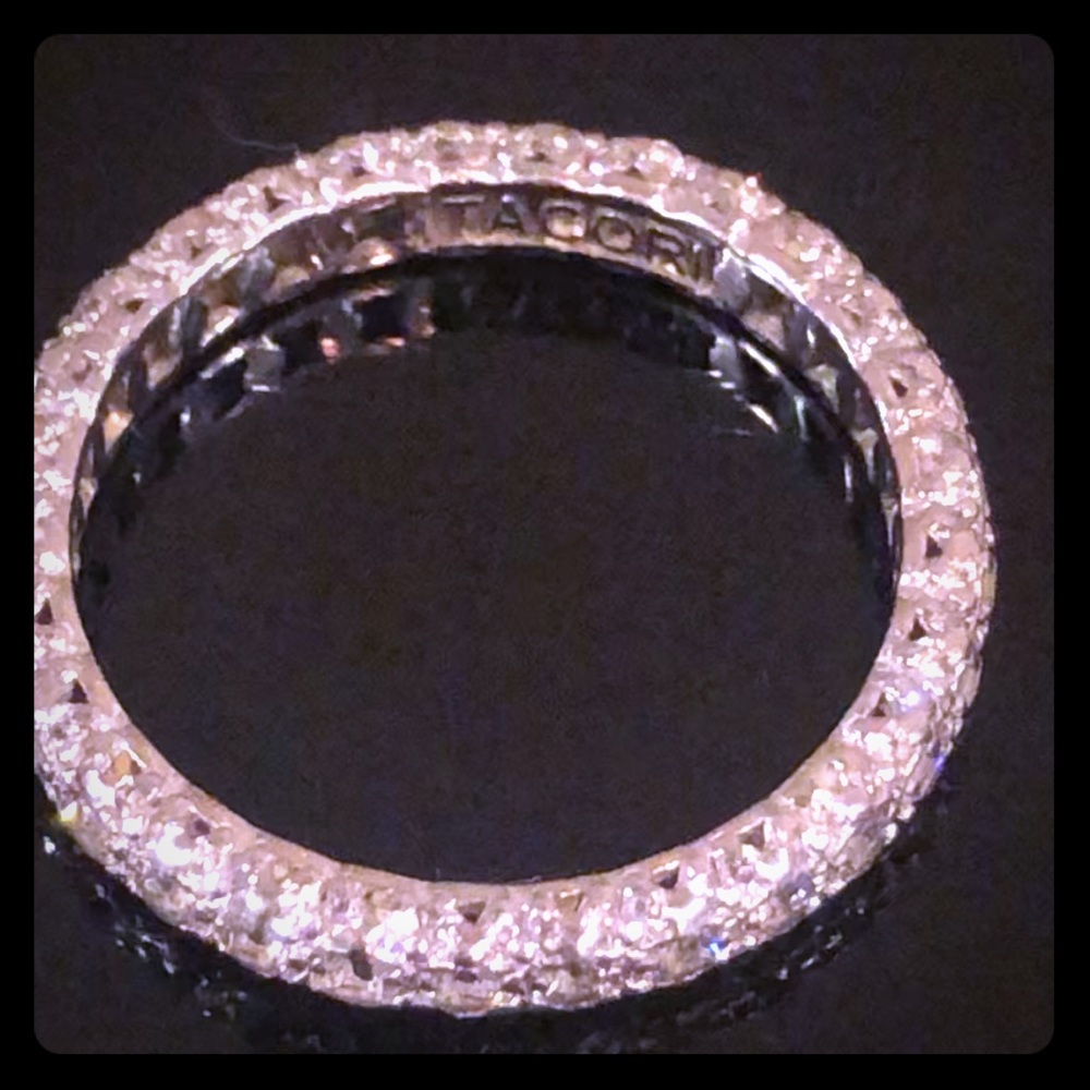 Tacori platinum micropave 1 carat eternity band